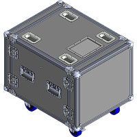 BELCASE RC-5408v-R, 745x575x458мм, кейс рэковый для усилителей с амортизрующей прокладкой, рабочая глубина 549мм