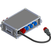 BELBOX BB-3230-1PR, устройство распределительное в кейсе, вход CEE-380В/32А, выход CEE-380В/32A + 2xCEE-380В/16А + 6хSCHUKO-220В/16А, индикаторы