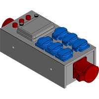 BELBOX BB-1602-1PP, устройство распределительное, вход CEE-380В/16А, выход 6хSCHUKO-220В/16А, индикаторы