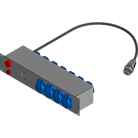 BELBOX BB-1622-1MR, устройство распределительное 19", вход SHUKO-220В/16А, выход 11хSCHUKO-220В/16А, индикатор включения, индикатор питания