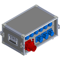 BELBOX BB-3232-3PR, устройство распределительное в кейсе, вход CEE-380В/32А, выход 3xCEE-220В/16А + 6хSCHUKO-220В/16А, индикаторы