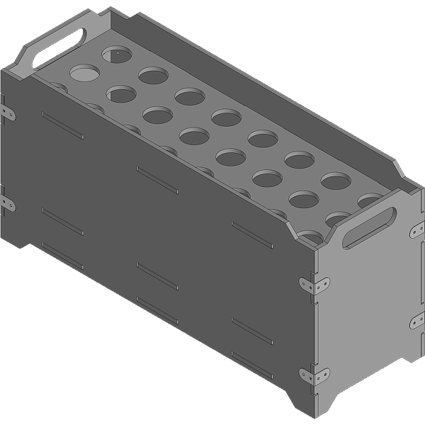 BELCASE TC-BOX-24F, 806x283х398мм, ящик транспортировочный для 24 стоек (ног)