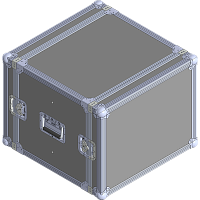 BELCASE RC-4008v-F, 593x575x458мм, кейс рэковый 8U с амортизирующей прокладкой, рабочая глубина 40см