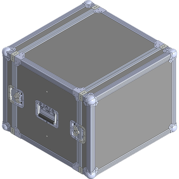 BELCASE RC-4008v-F, 593x575x458мм, кейс рэковый 8U с амортизирующей прокладкой, рабочая глубина 40см