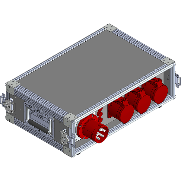 BELBOX BB-6300-PR, устройство распределительное в кейсе, вход CEE-380В/63А, выход 3xCEE-380В/32A, индикаторы