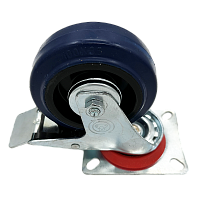 BELCASE BC-100ER-B, колесо поворотное, с тормозом, диаметр: 100мм., синее